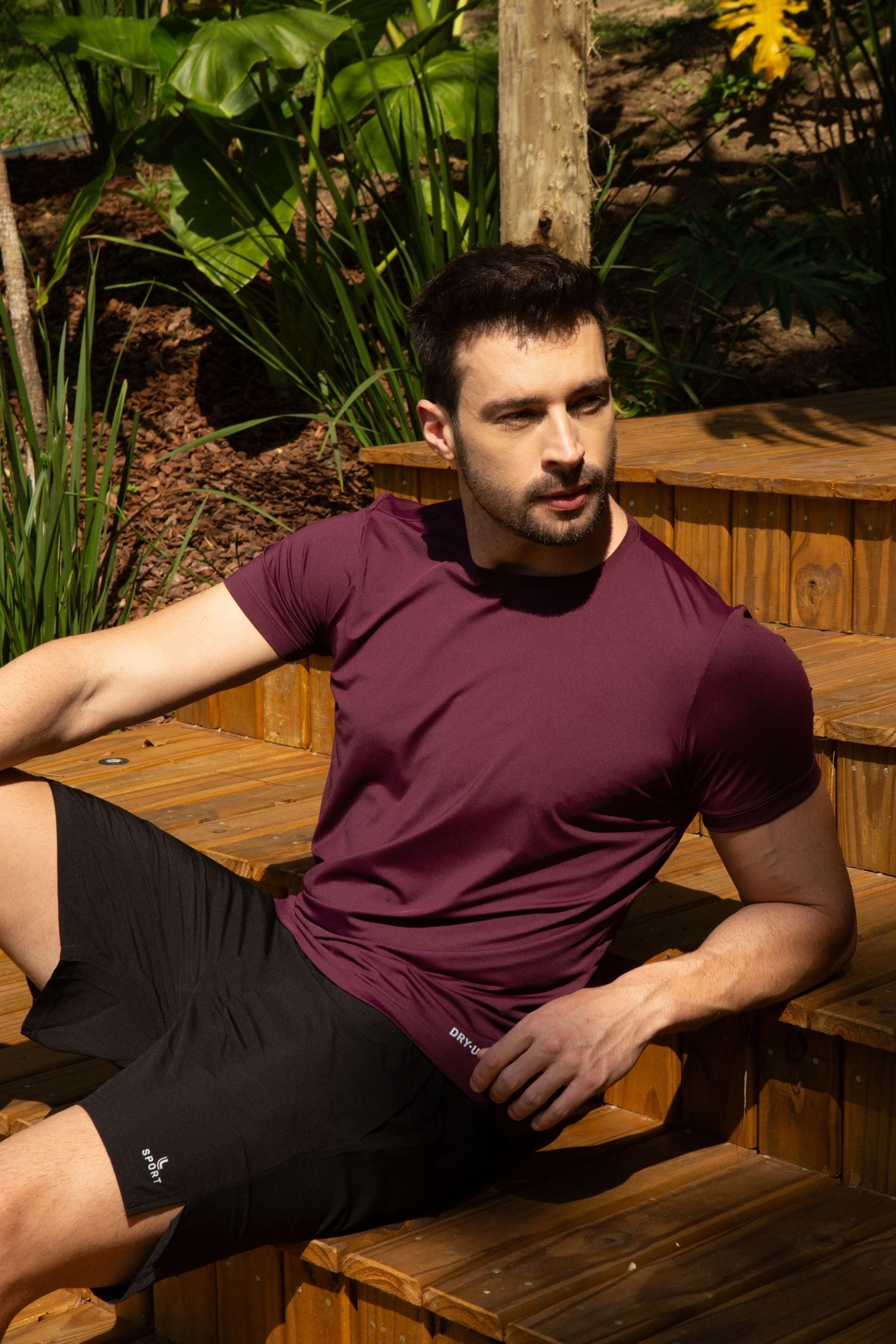 Camiseta Poliamida Masculina Marsala