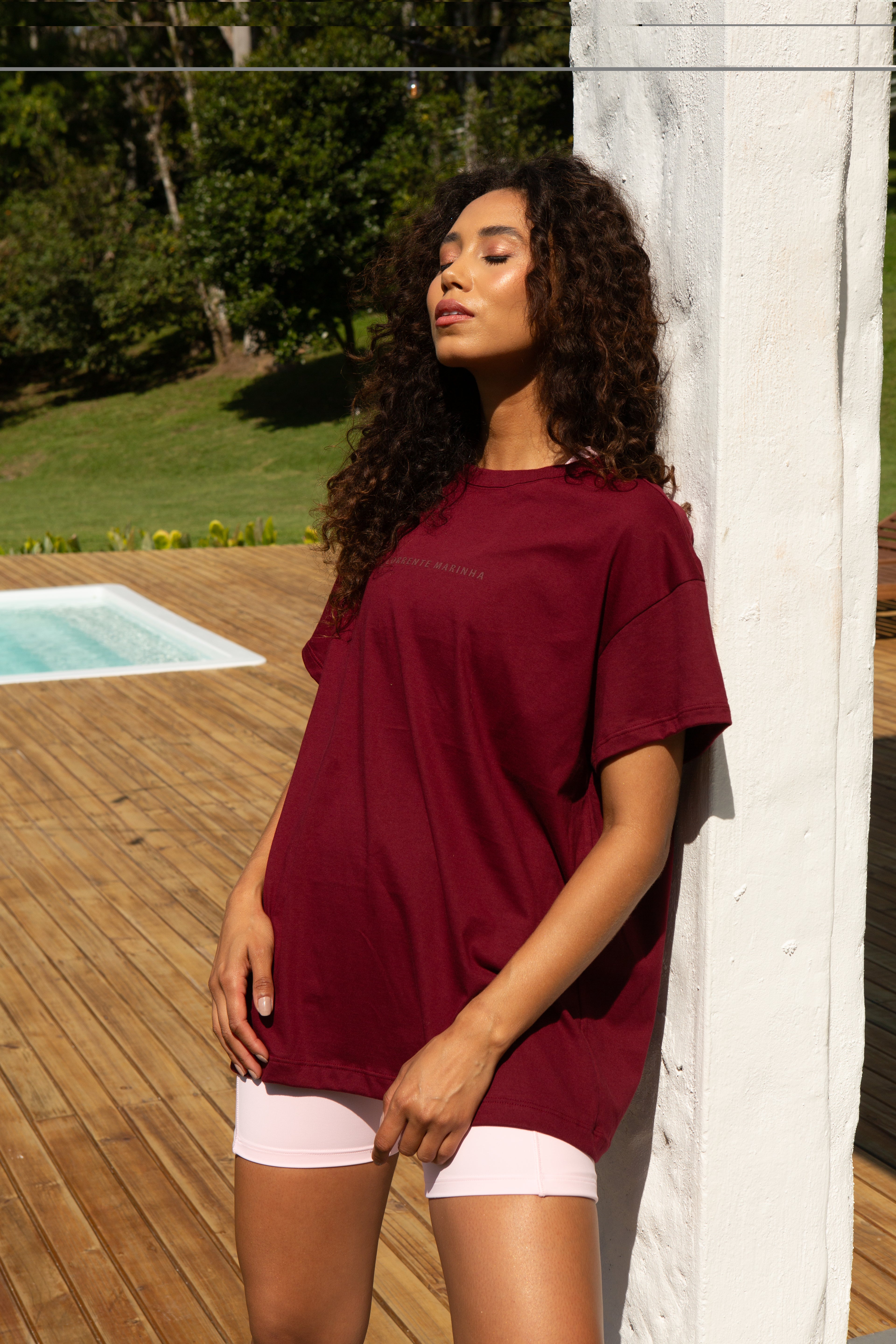 Camiseta Solare Oversized Marsala