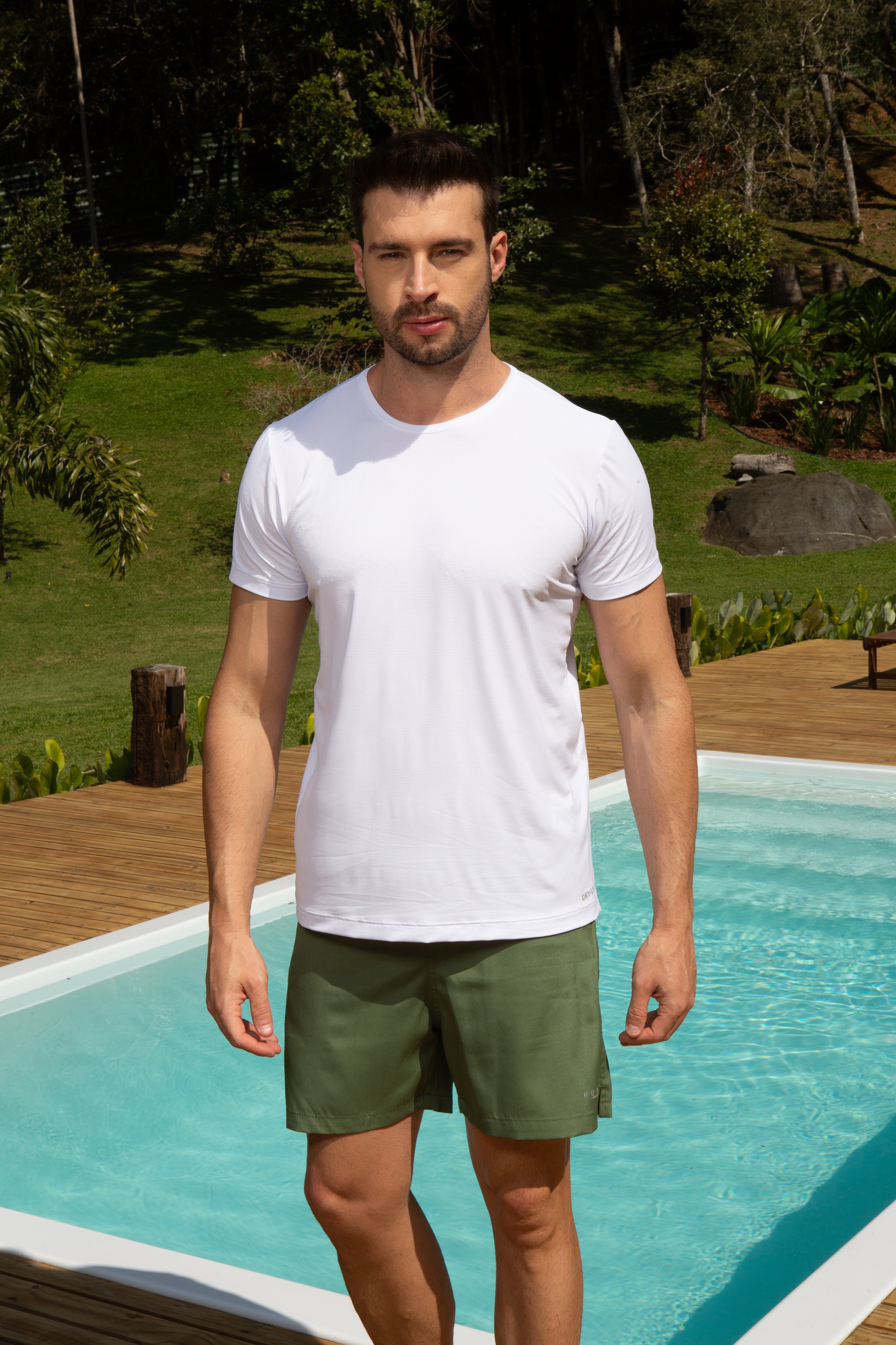 Camiseta Dry Fit Masculina Branca