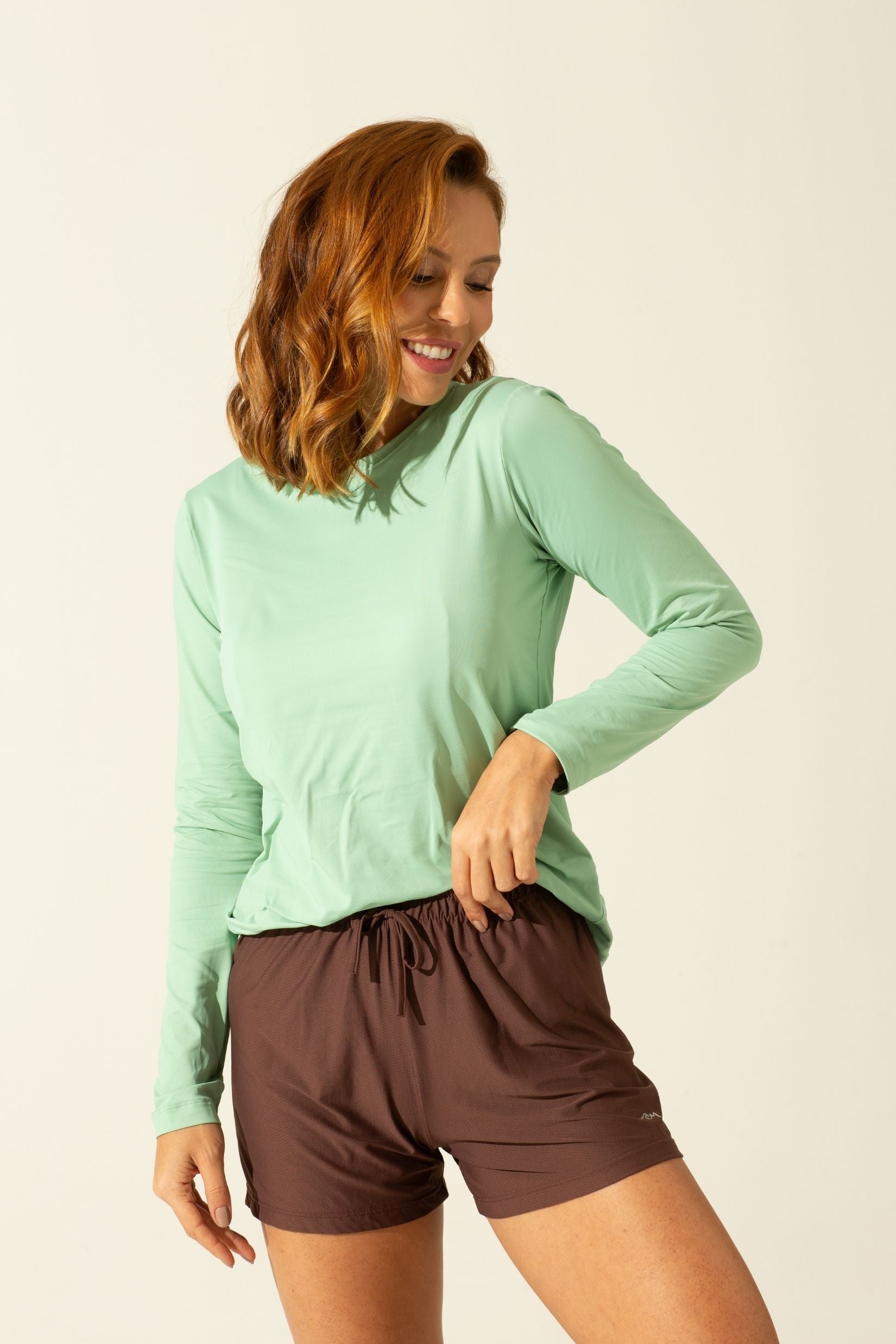 Blusa Térmica Feminina Proteção UV Pistache