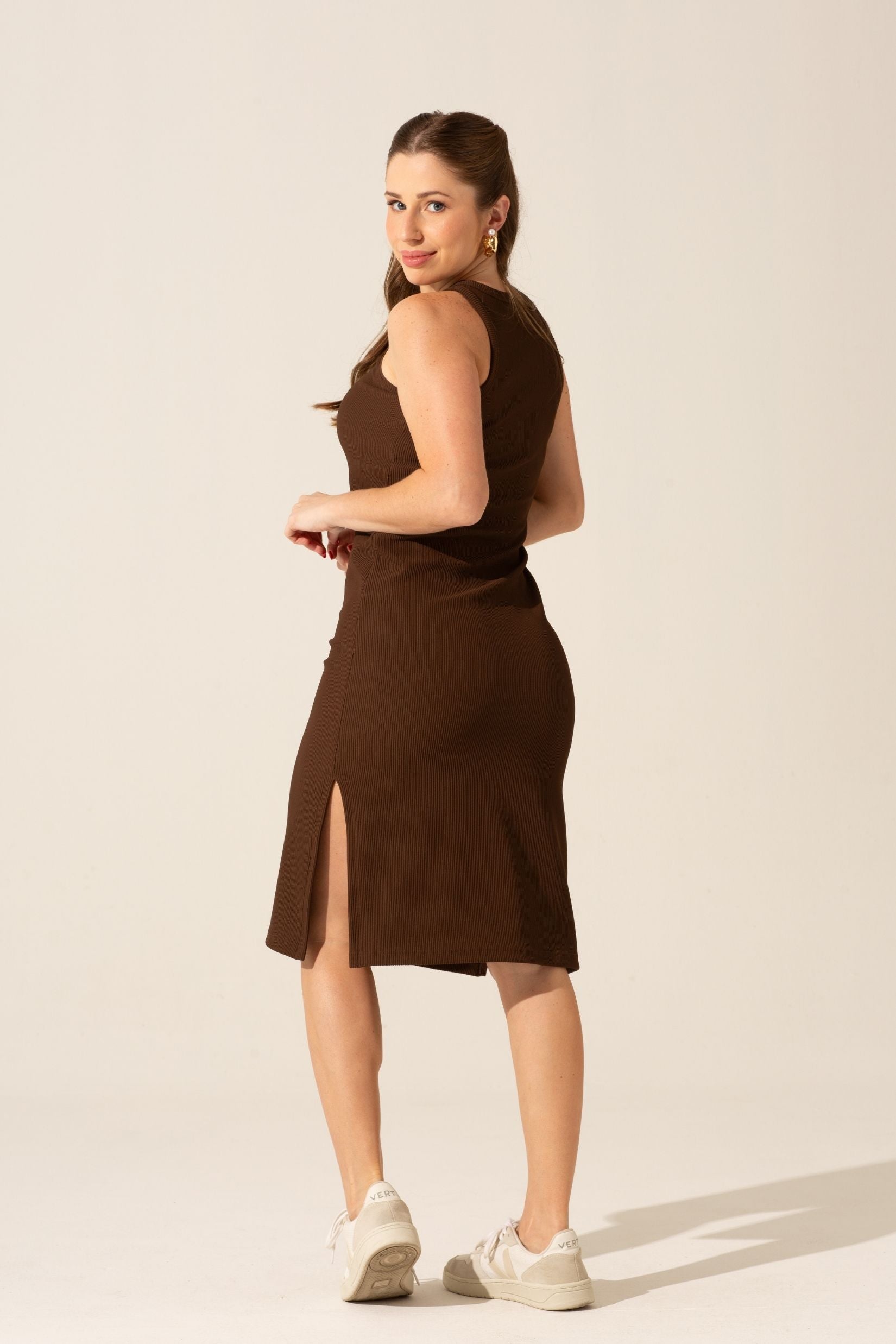 Vestido Aria Canelado Coffe